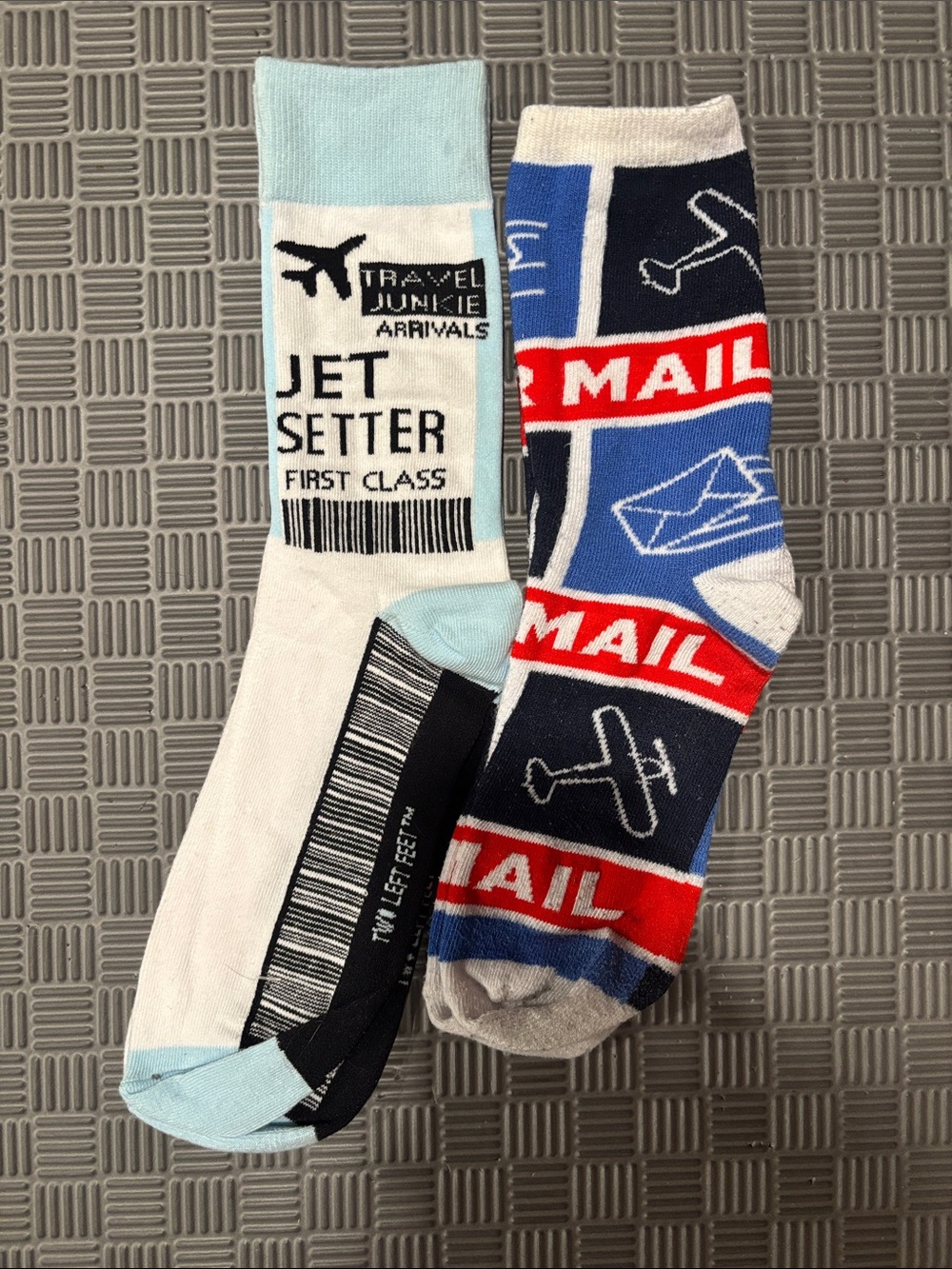Travel Junkie Jet Setter Novelty Socks-2 pair